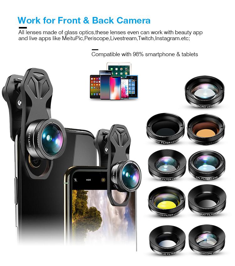 11 in 1 Cell Phone Camera Optical Filter Lens Kit - Image 9