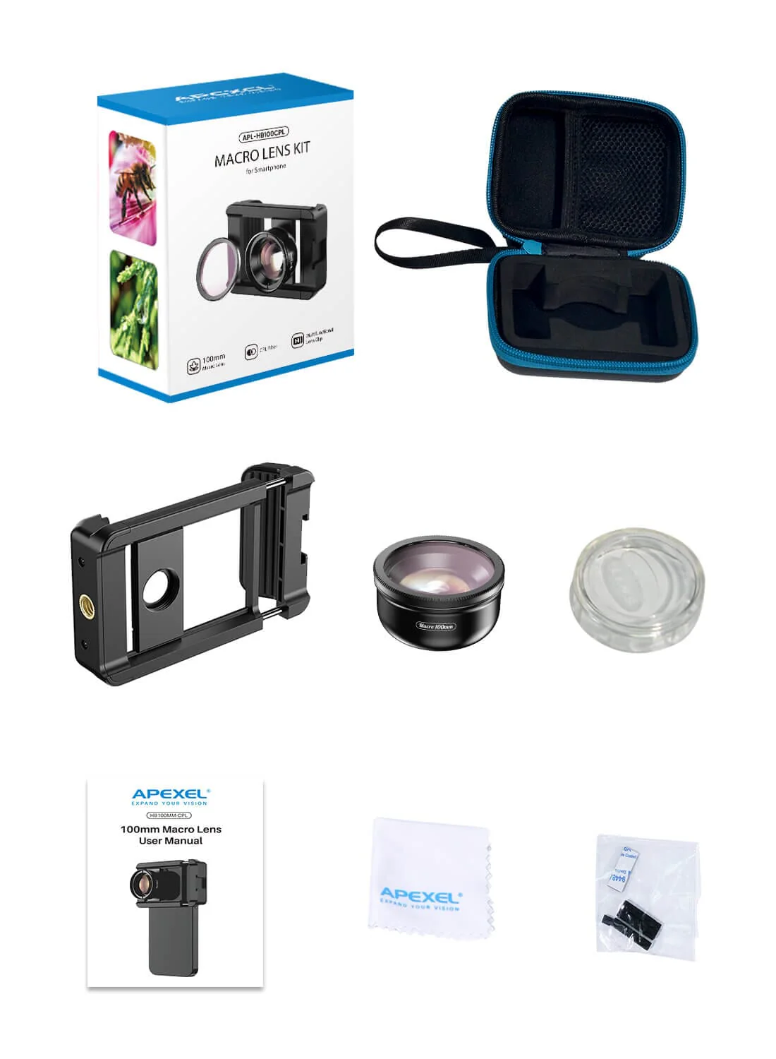 100mm Macro Lens CPL Kit with Multi-Function Clip - Image 10