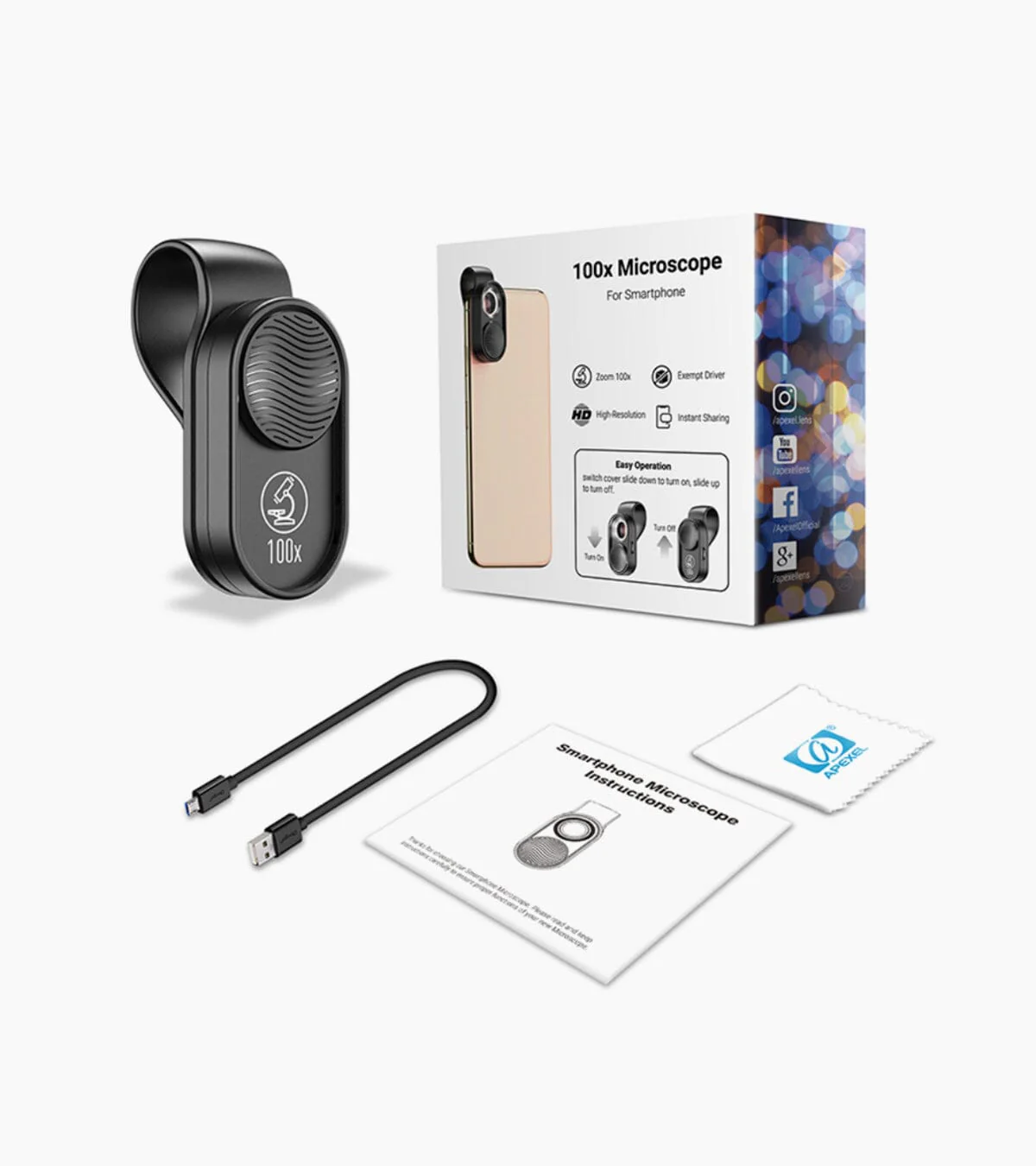 MS001 100X LED Cell Phone Microscope Lens - Image 7