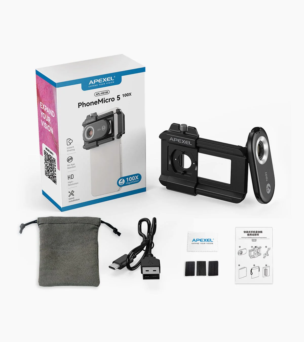 PhoneMicro 5 Series 100X/150X/200X/300X Microscope Lens - Image 8