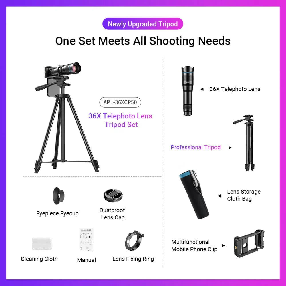 Enhanced 36x Smartphone Telephoto Lens Kit - Image 8