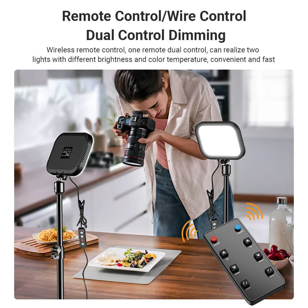 FL19 2Pcs Soft USB LED Video Portable Light Kit with Adjustable Tripod Stand and Color Filters - Image 8